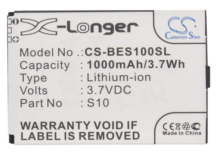 3.7V, 1000mAh, Li-ion Battery fits Bea-fon, S10, 3.7Wh