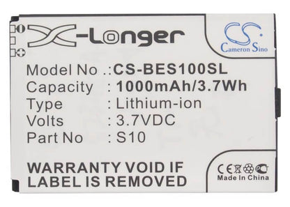 3.7V, 1000mAh, Li-ion Battery fits Bea-fon, S10, 3.7Wh