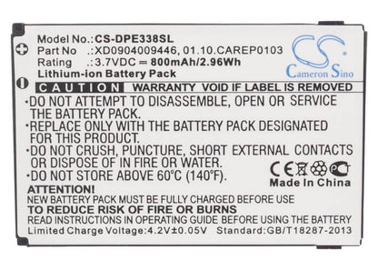 3.7V, 800mAh, Li-ion Battery fits Doro, Handleplus 334, Handleplus 334gsm, 2.96Wh
