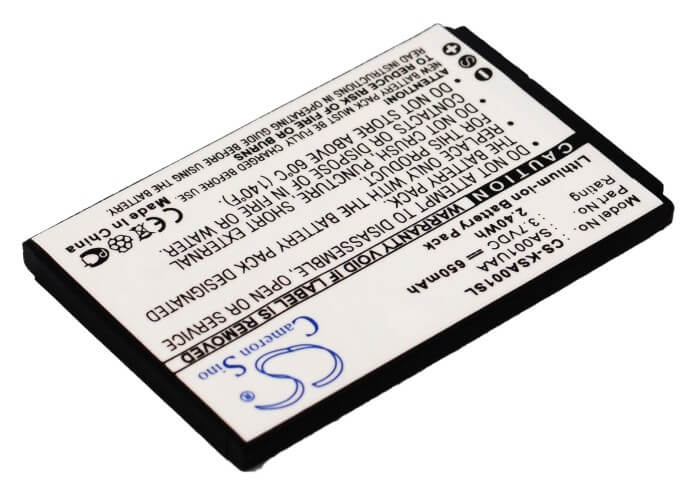 3.7V, 650mAh, Li-ion Battery fits Kyocera, Ky003uaa, 2.405Wh