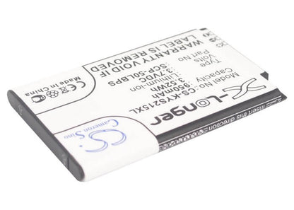 3.7V, 950mAh, Li-ion Battery fits Kyocera, C2150, Coast S2151, 3.515Wh