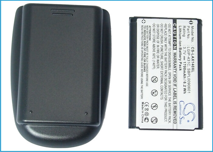 3.7V, 1700mAh, Li-ion Battery fits Lg, Ax140, Ax145, 6.29Wh