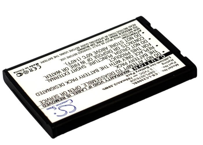 3.7V, 700mAh, Li-ion Battery fits Lg, 672, C2000, 2.59Wh
