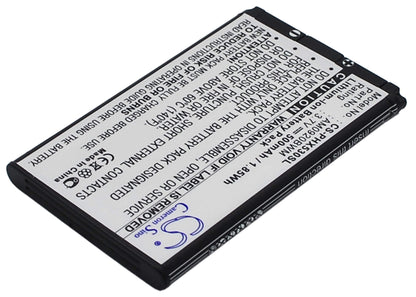 3.7V, 500mAh, Li-ion Battery fits Philips, 9@9q, 9a9q, 1.85Wh
