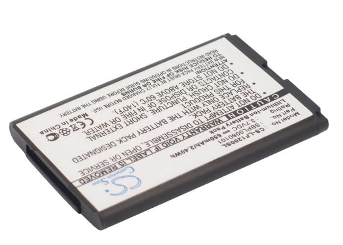 3.7V, 650mAh, Li-ion Battery fits Lg, F1200, F9100, 2.405Wh
