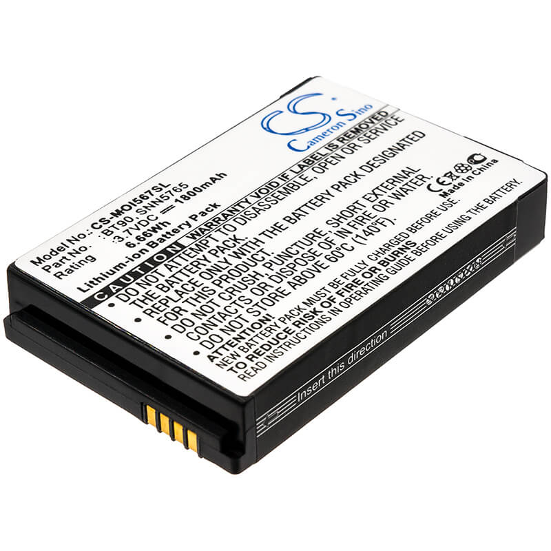 3.7V, 1800mAh, Li-ion Battery fits Motorola, I576, Q9c, 6.66Wh