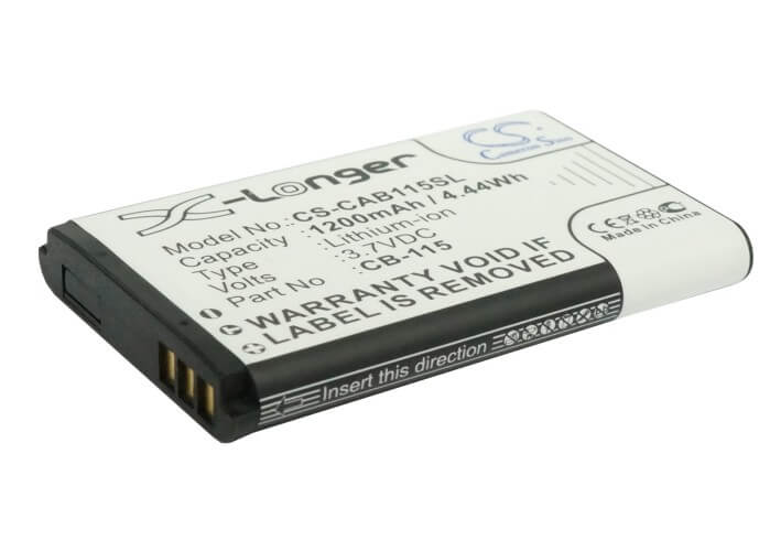 3.7V, 1200mAh, Li-ion Battery fits Cat, B100, 4.44Wh