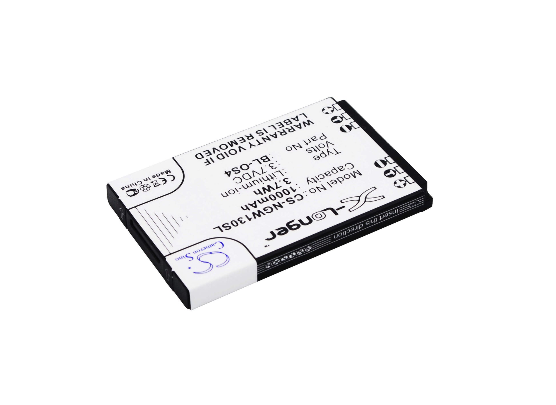 3.7V, 1000mAh, Li-ion Battery fits Ngm, Boris, Clio, 3.7Wh
