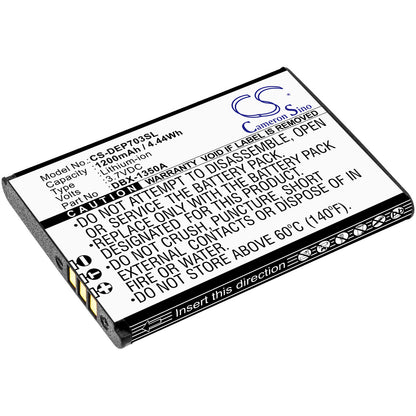 3.7V, 1200mAh, Li-ion Battery fits Doro, 7030, 7031, 4.44Wh