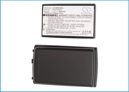 3.7V, 1600mAh, Li-ion Battery fits Samsung, Sch-r200, 5.92Wh