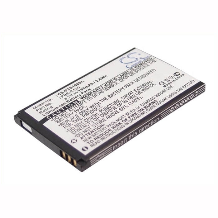 3.7V, 750mAh, Li-ion Battery fits Pantech, S100, 2.775Wh