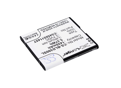 3.7V, 1450mAh, Li-ion Battery fits Blu, D050l, D050u, 5.365Wh