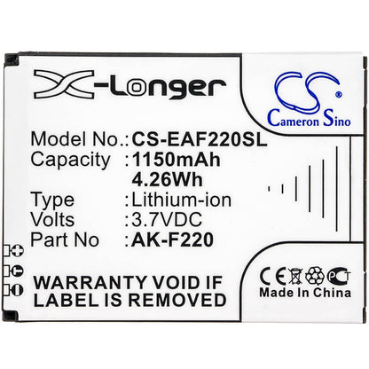 3.7V, 1150mAh, Li-ion Battery fits Tiptel, Ergophone 6060, 4.255Wh