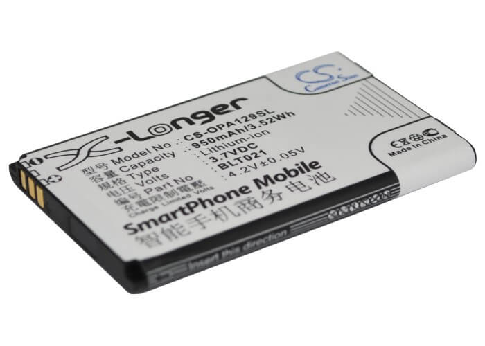 3.7V, 950mAh, Li-ion Battery fits Oppo, A129, A93, 3.515Wh