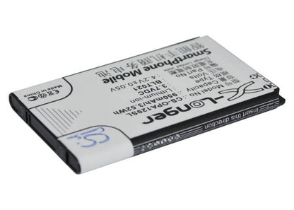 3.7V, 950mAh, Li-ion Battery fits Oppo, A129, A93, 3.515Wh