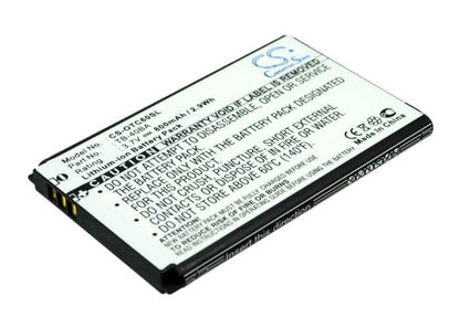 CS-OTC60SL, Mobile, Smartphone 3.7V, 800mAh, Li-ion Battery fits Tcl, E330, T36, 2.96Wh