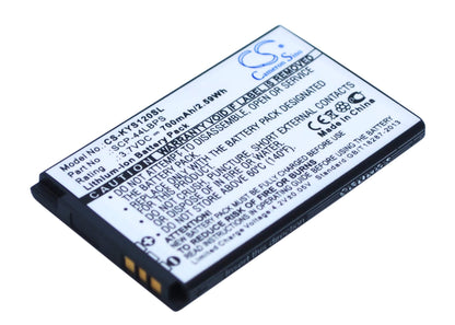 3.7V, 700mAh, Li-ion Battery fits Kyocera, Brio, Brio S3015, 2.59Wh