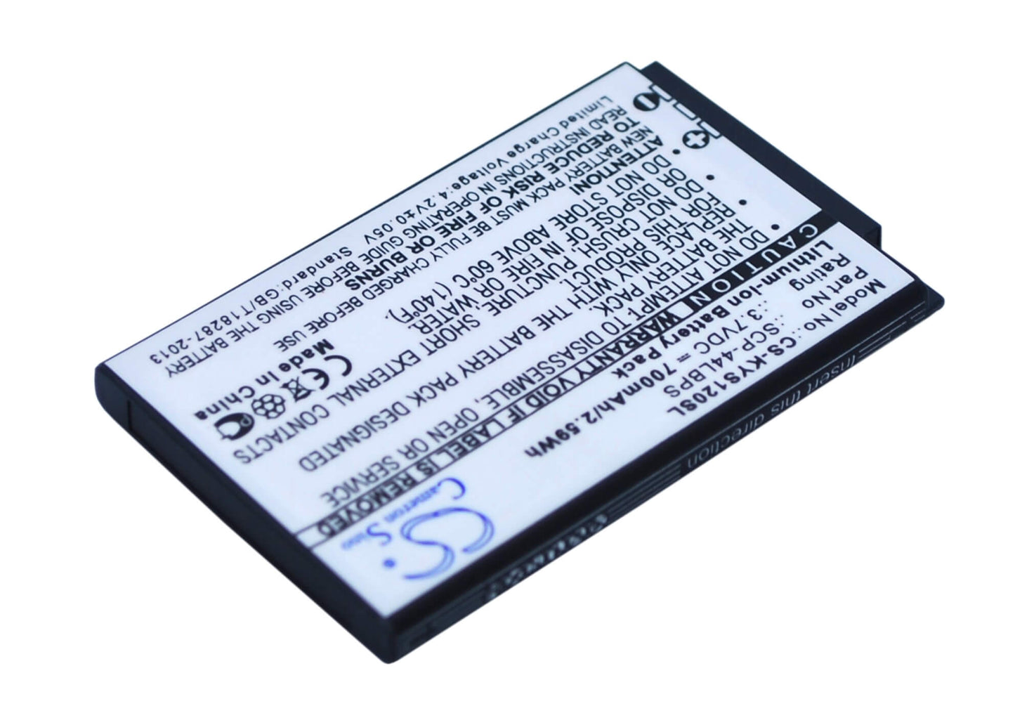 3.7V, 700mAh, Li-ion Battery fits Sprint, Brio, S3015, 2.59Wh