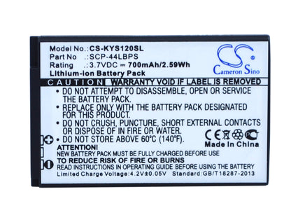 3.7V, 700mAh, Li-ion Battery fits Sprint, Brio, S3015, 2.59Wh