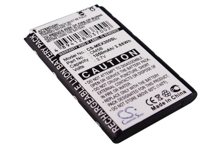 3.7V, 1050mAh, Li-ion Battery fits Motorola, Ex300, 3.885Wh