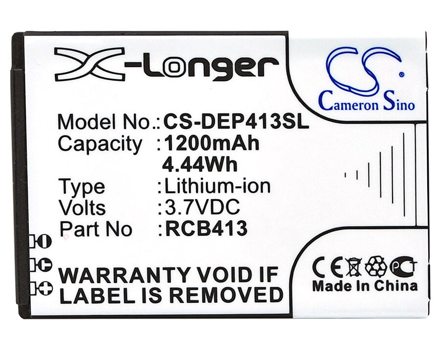 3.7V, 1200mAh, Li-ion Battery fits Doro, Primo 406, Primo 413, 4.44Wh