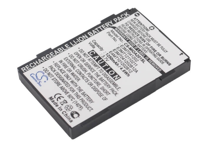3.7V, 1250mAh, Li-ion Battery fits Medion, Md95762, Md96700, 4.625Wh