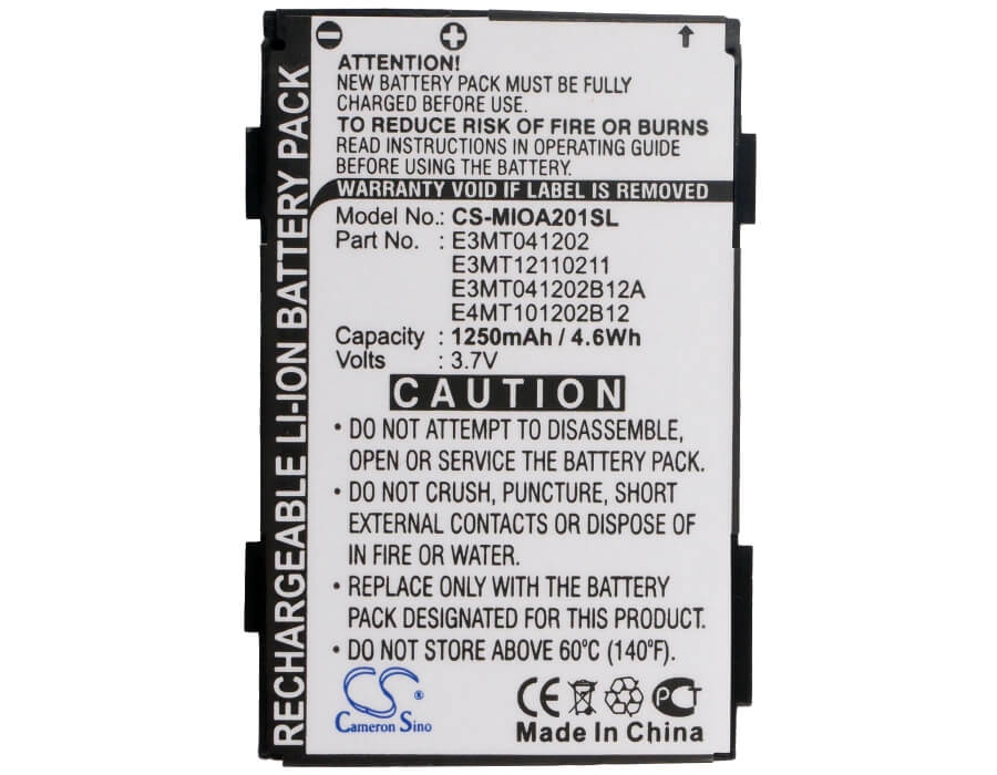 3.7V, 1250mAh, Li-ion Battery fits Medion, Md95762, Md96700, 4.625Wh