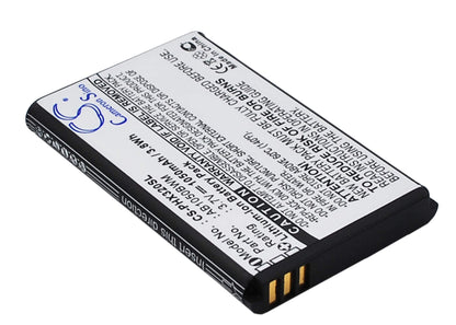 3.7V, 1050mAh, Li-ion Battery fits Philips, Xenium 312, Xenium 320, 3.885Wh