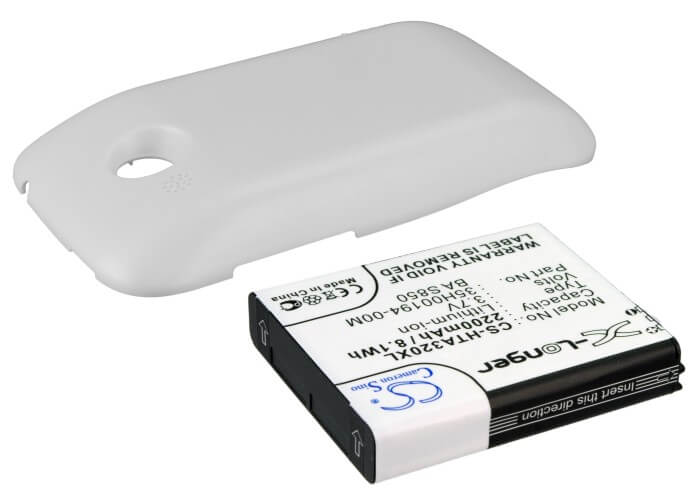 3.7V, 2200mAh, Li-ion Battery fits Htc, A320e, Desire C, 8.14Wh