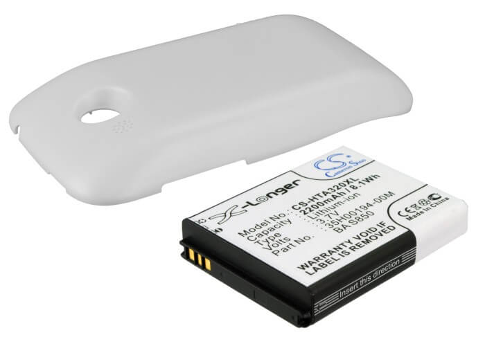 3.7V, 2200mAh, Li-ion Battery fits Htc, A320e, Desire C, 8.14Wh