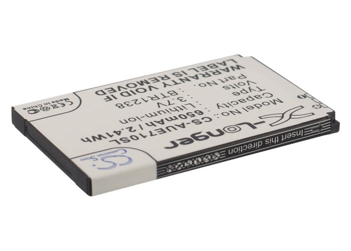 3.7V, 650mAh, Li-ion Battery fits Audiovox, E1000 Slider, E71, 2.405Wh