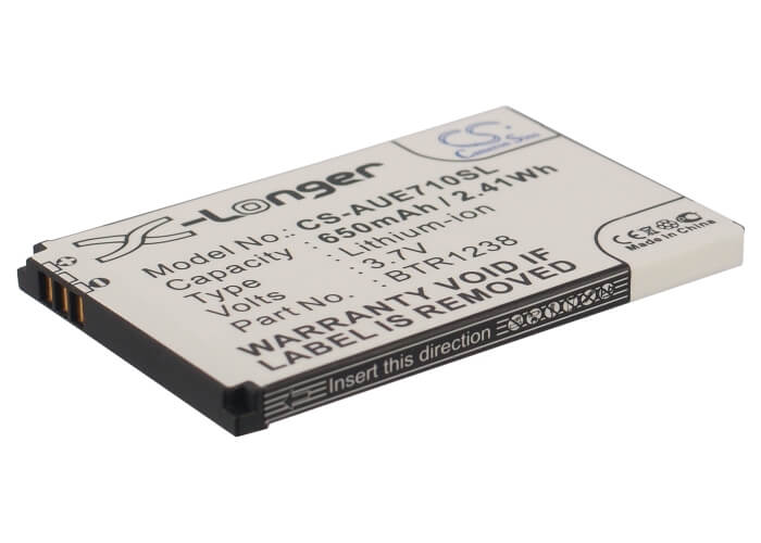 3.7V, 650mAh, Li-ion Battery fits Utstarcom, E1000 Slider, E71, 2.405Wh