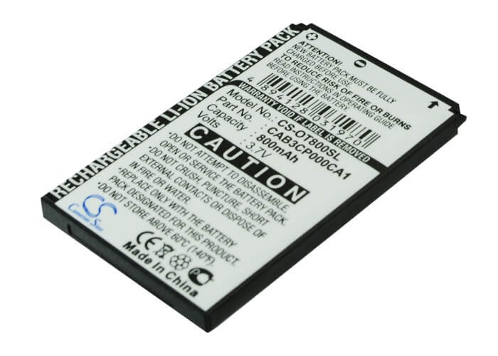 3.7V, 800mAh, Li-ion Battery fits Tcl, E59, I802, 2.96Wh