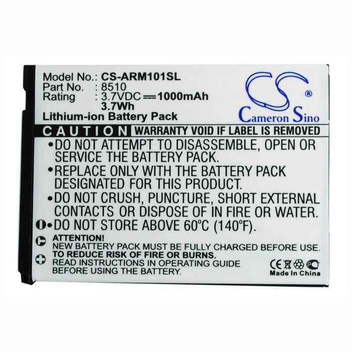 3.7V, 1000mAh, Li-ion Battery fits Auro, Classic 8510, 3.7Wh