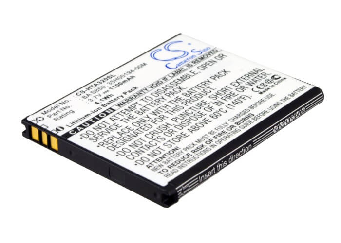 3.7V, 1100mAh, Li-ion Battery fits Htc, A320e, D210h, 4.07Wh