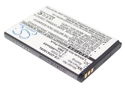 3.7V, 900mAh, Li-ion Battery fits Oppo, A100, A103, 3.33Wh