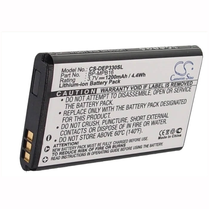 3.7V, 1200mAh, Li-ion Battery fits Navon, Mizu Bt70, Mizu Bt-70, 4.44Wh