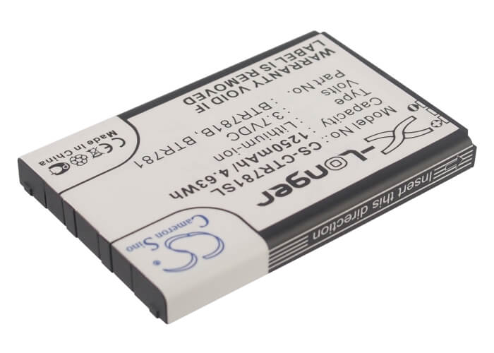 3.7V, 1250mAh, Li-ion Battery fits Casio, C781, Gzone Ravine 2, 4.625Wh