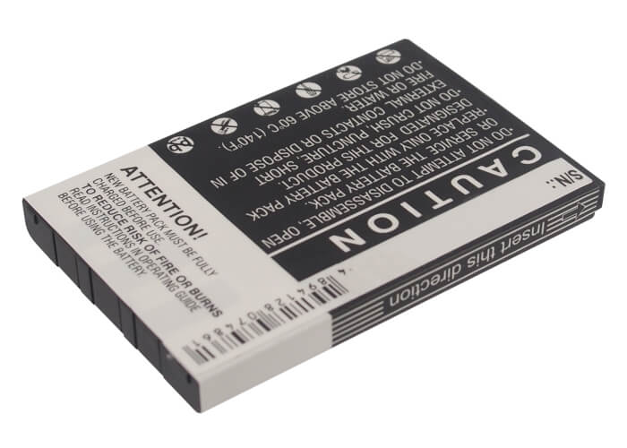 3.7V, 1250mAh, Li-ion Battery fits Casio, C781, Gzone Ravine 2, 4.625Wh