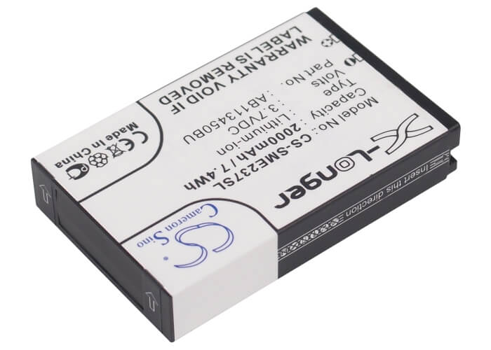 3.7V, 2000mAh, Li-ion Battery fits Samsung, E2370 Solid, Gt-e2370, 7.4Wh