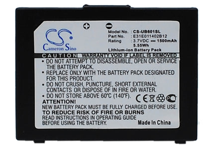 3.7V, 1500mAh, Li-ion Battery fits I-mate, Jaq, 5.55Wh