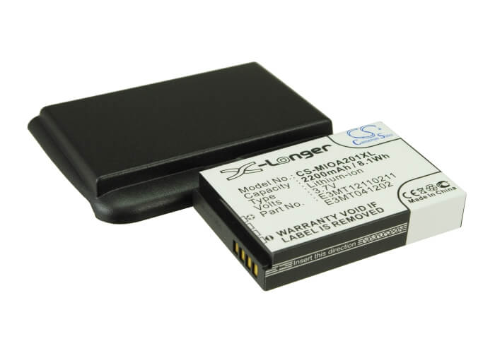 3.7V, 2200mAh, Li-ion Battery fits Mitac, Mio A200, Mio A201, 8.14Wh