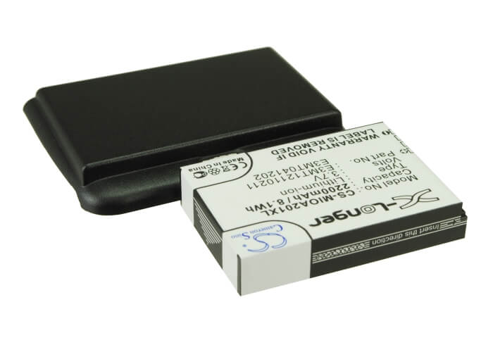 3.7V, 2200mAh, Li-ion Battery fits Mitac, Mio A200, Mio A201, 8.14Wh