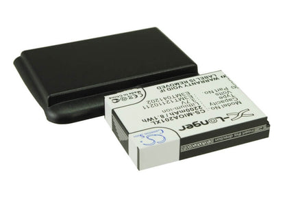 3.7V, 2200mAh, Li-ion Battery fits Mitac, Mio A200, Mio A201, 8.14Wh