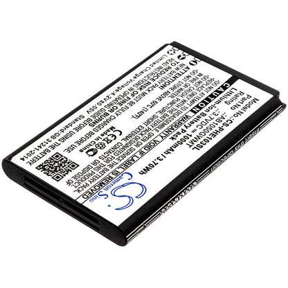 3.7V, 1000mAh, Li-ion Battery fits Philips, E103, E106, 3.7Wh