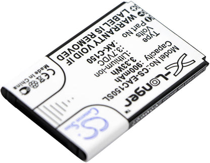 3.7V, 900mAh, Li-ion Battery fits Emporia, Telme C150, Telme C151, 3.33Wh