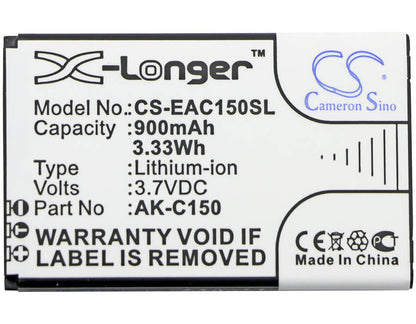 3.7V, 900mAh, Li-ion Battery fits Emporia, Telme C150, Telme C151, 3.33Wh