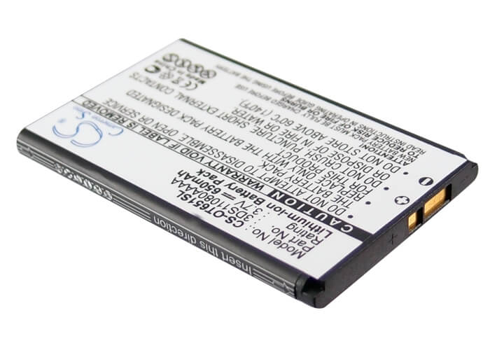 3.7V, 650mAh, Li-ion Battery fits Alcatel, Lollipops, One Touch 158, 2.405Wh