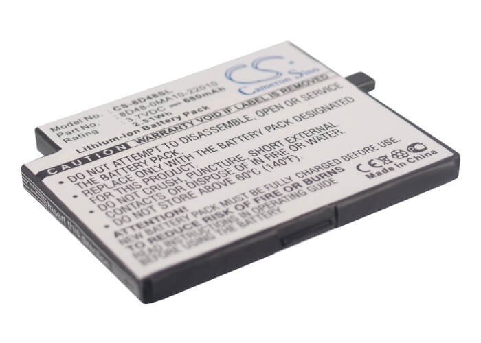 3.7V, 680mAh, Li-ion Battery fits Sendo, M500, M525, 2.516Wh