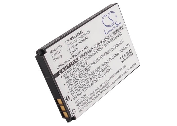 3.7V, 800mAh, Li-ion Battery fits Elson, El340, 2.96Wh